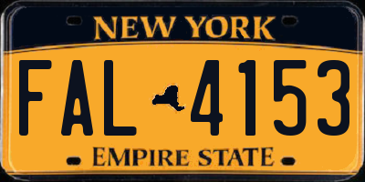 NY license plate FAL4153