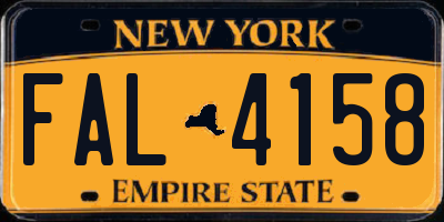 NY license plate FAL4158