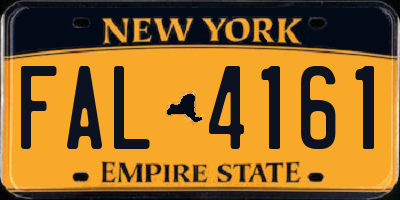 NY license plate FAL4161