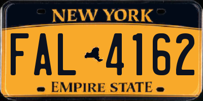 NY license plate FAL4162