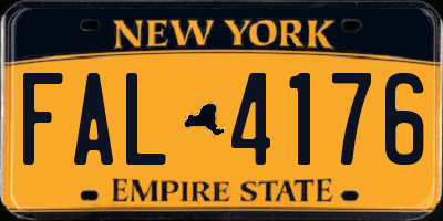 NY license plate FAL4176