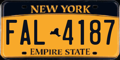 NY license plate FAL4187