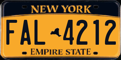 NY license plate FAL4212
