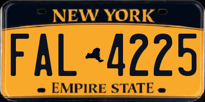 NY license plate FAL4225