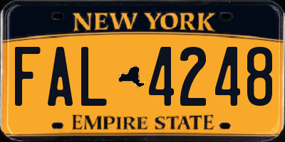 NY license plate FAL4248