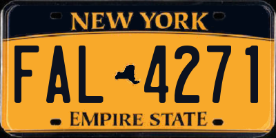 NY license plate FAL4271