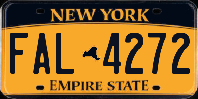 NY license plate FAL4272