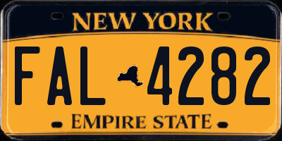 NY license plate FAL4282