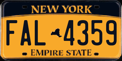 NY license plate FAL4359