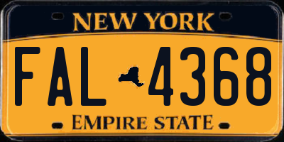 NY license plate FAL4368