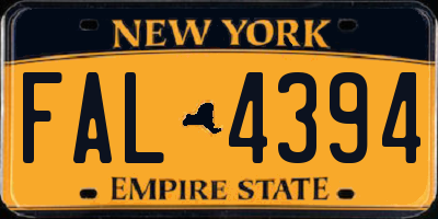 NY license plate FAL4394