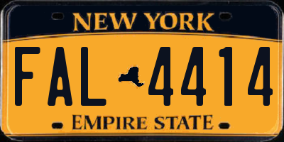NY license plate FAL4414