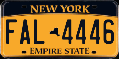 NY license plate FAL4446