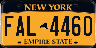 NY license plate FAL4460