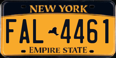 NY license plate FAL4461