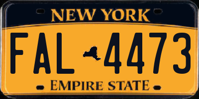 NY license plate FAL4473