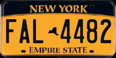 NY license plate FAL4482