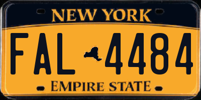 NY license plate FAL4484