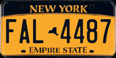 NY license plate FAL4487