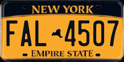 NY license plate FAL4507