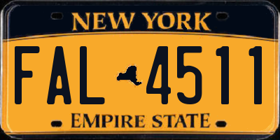 NY license plate FAL4511