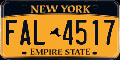 NY license plate FAL4517