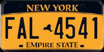 NY license plate FAL4541