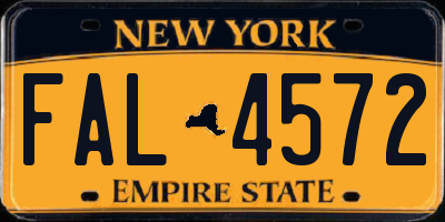 NY license plate FAL4572