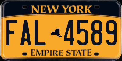 NY license plate FAL4589