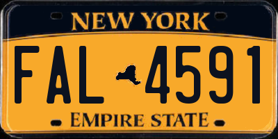 NY license plate FAL4591