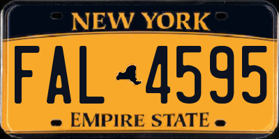 NY license plate FAL4595