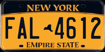 NY license plate FAL4612