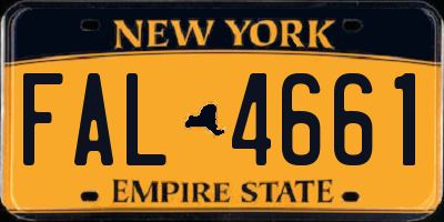 NY license plate FAL4661