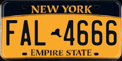 NY license plate FAL4666