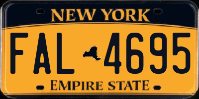 NY license plate FAL4695