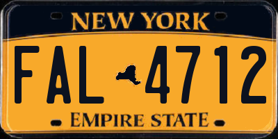NY license plate FAL4712