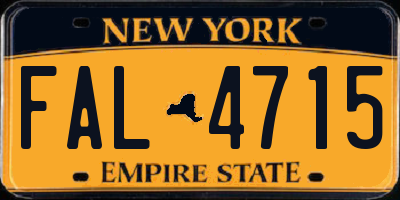 NY license plate FAL4715