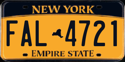 NY license plate FAL4721