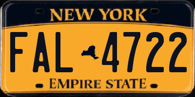 NY license plate FAL4722