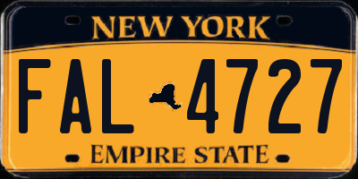 NY license plate FAL4727