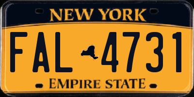 NY license plate FAL4731