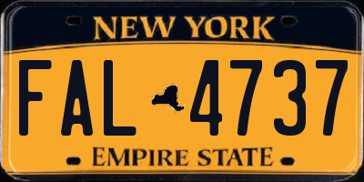 NY license plate FAL4737