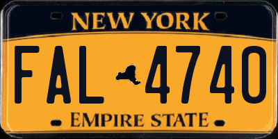 NY license plate FAL4740