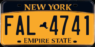 NY license plate FAL4741