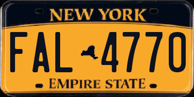 NY license plate FAL4770