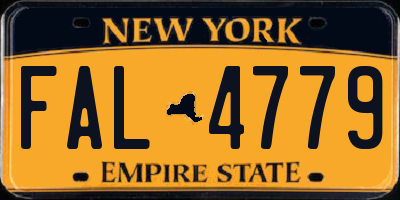 NY license plate FAL4779