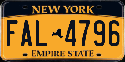 NY license plate FAL4796