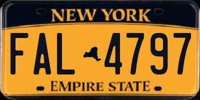 NY license plate FAL4797