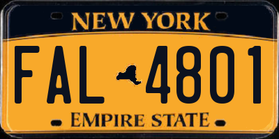 NY license plate FAL4801