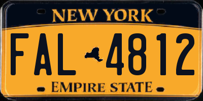 NY license plate FAL4812